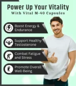 Herbal Energy Booster Pills for Men Vital M-40 Capsules