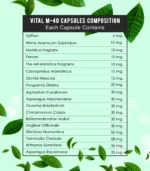 Vital M-40 Capsules Herbal Energy Enhancer Pills for Men