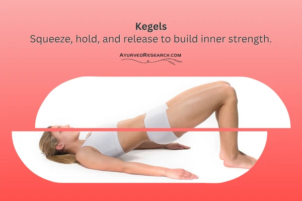Kegels – Gently squeeze and release to strengthen your feminine core.