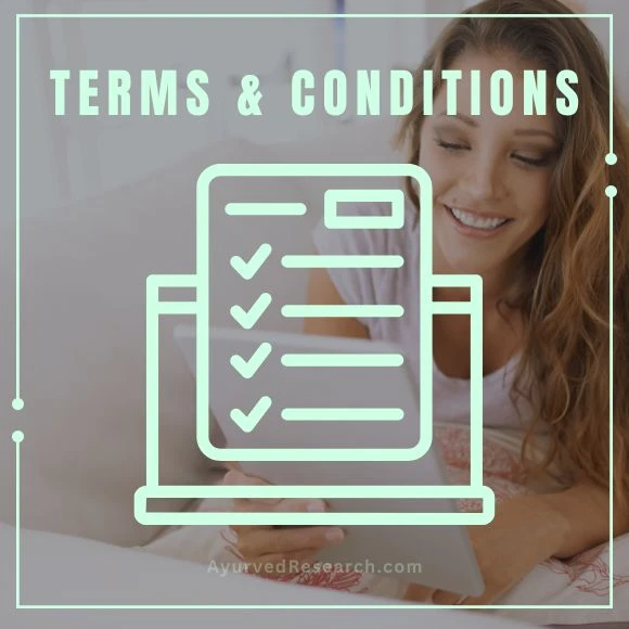 Terms and Conditions Ayurved Research